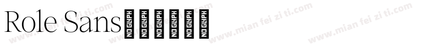 Role Sans字体转换